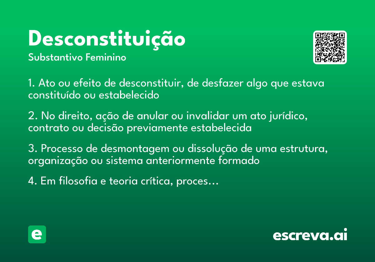 desconstituição
