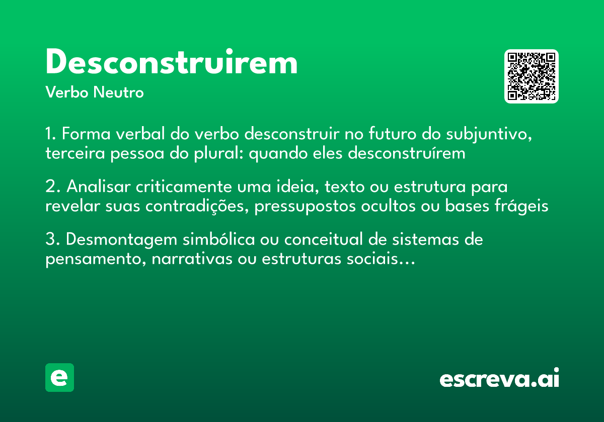 desconstruirem