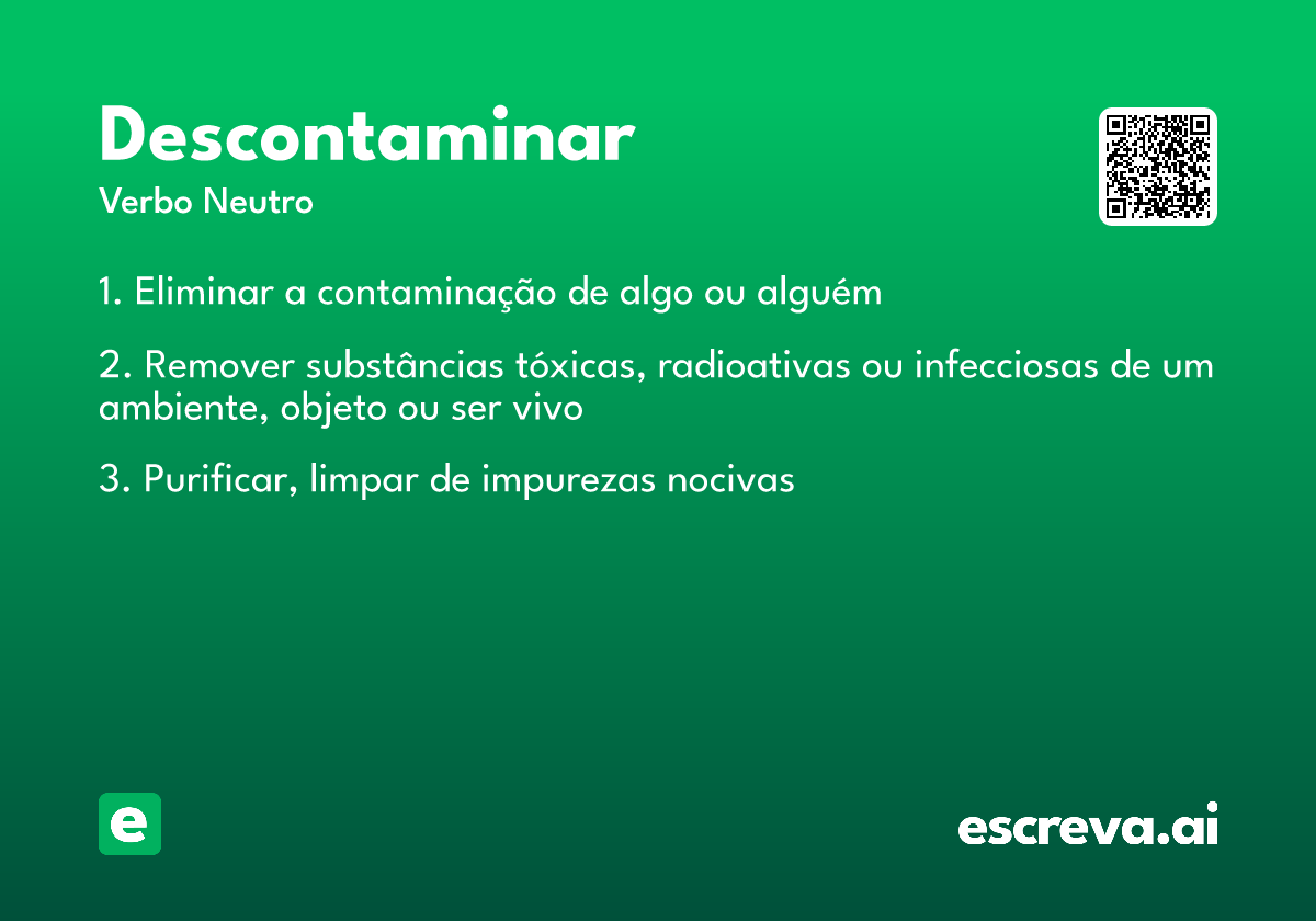 descontaminar