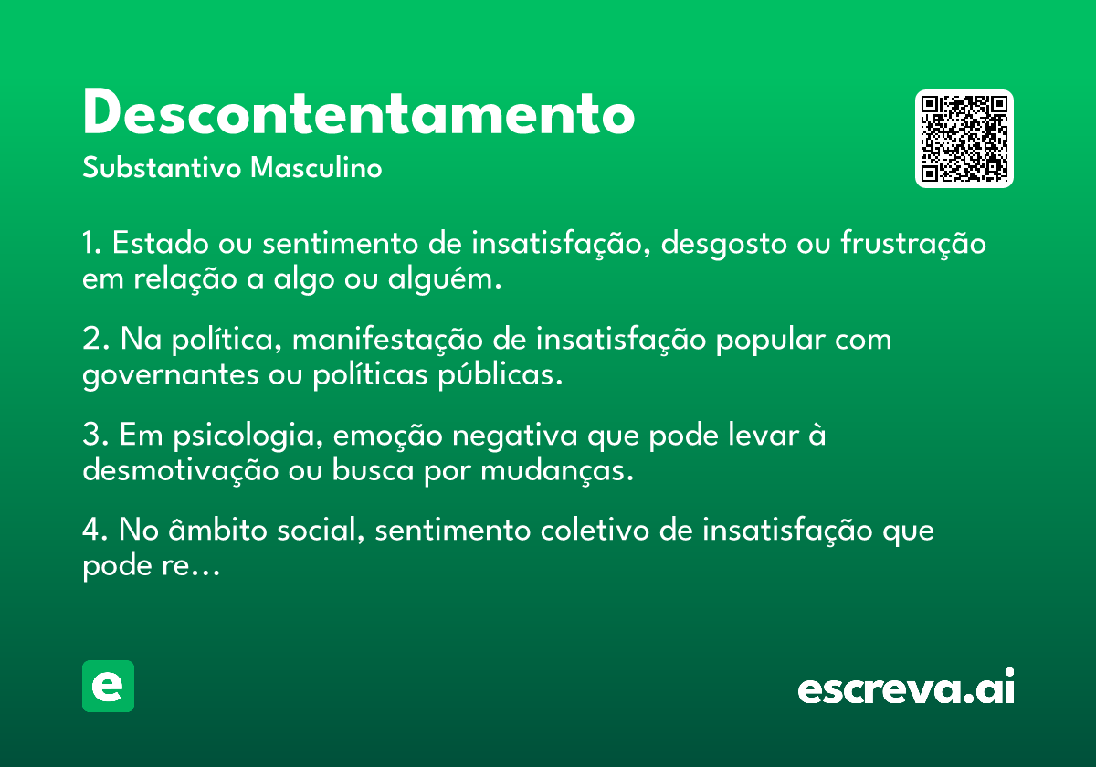 descontentamento