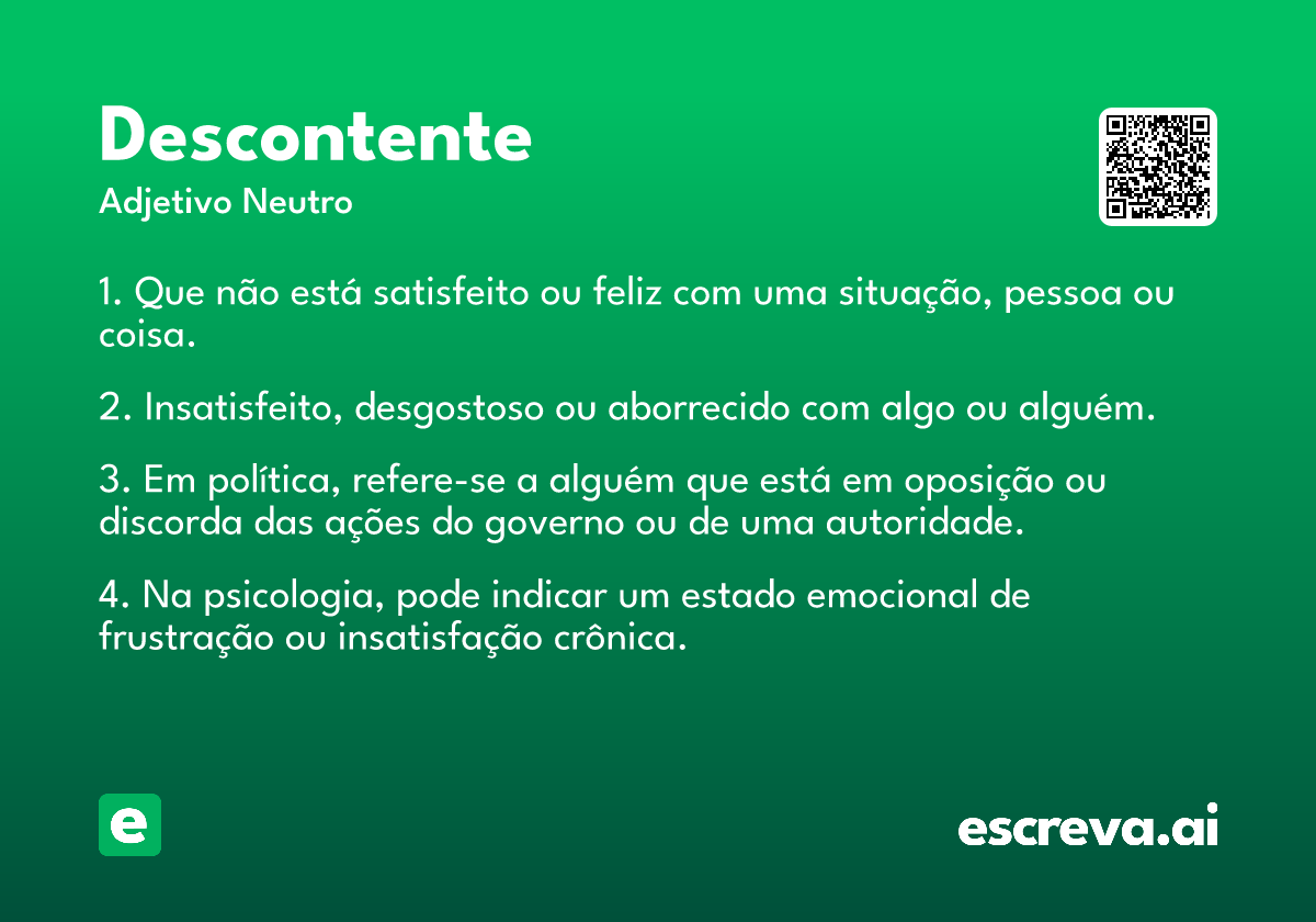 descontente