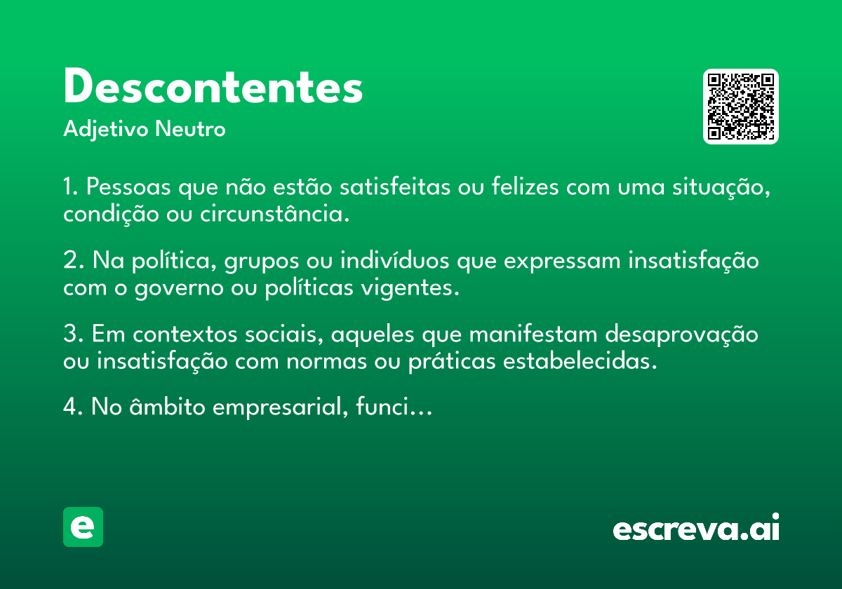 descontentes