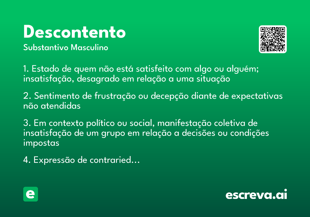 descontento