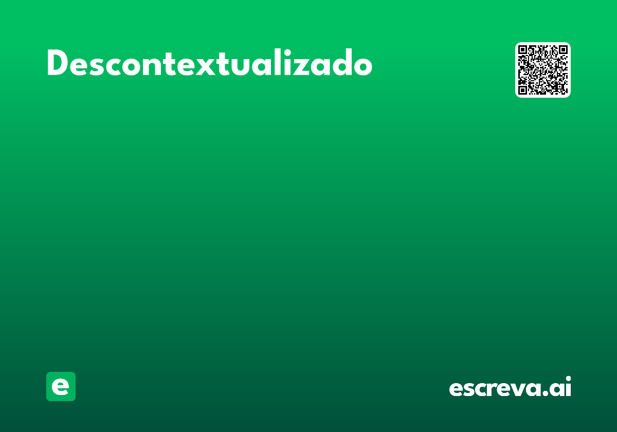 descontextualizado