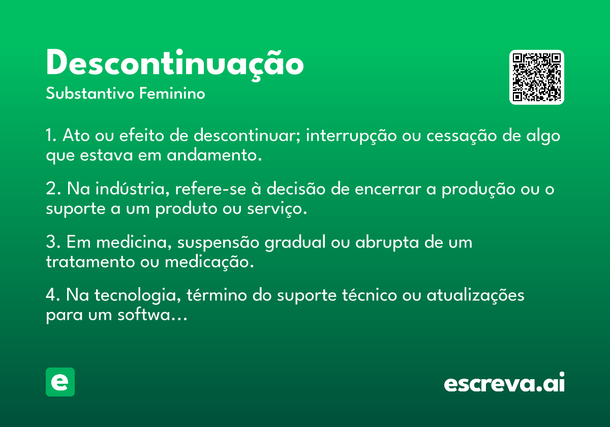 descontinuação