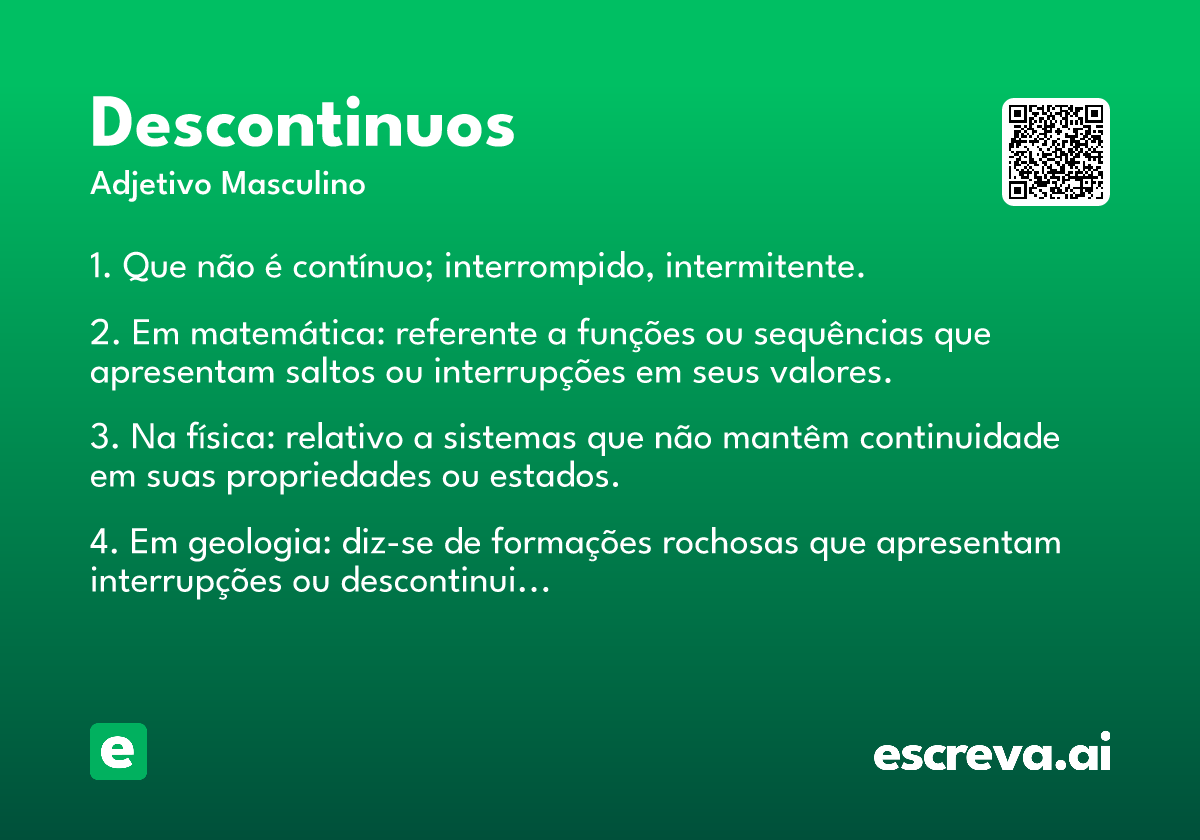 descontinuos