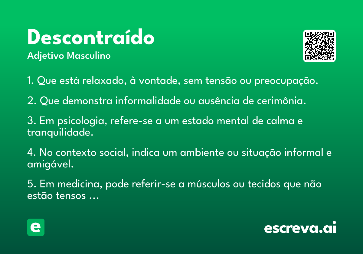 descontraído