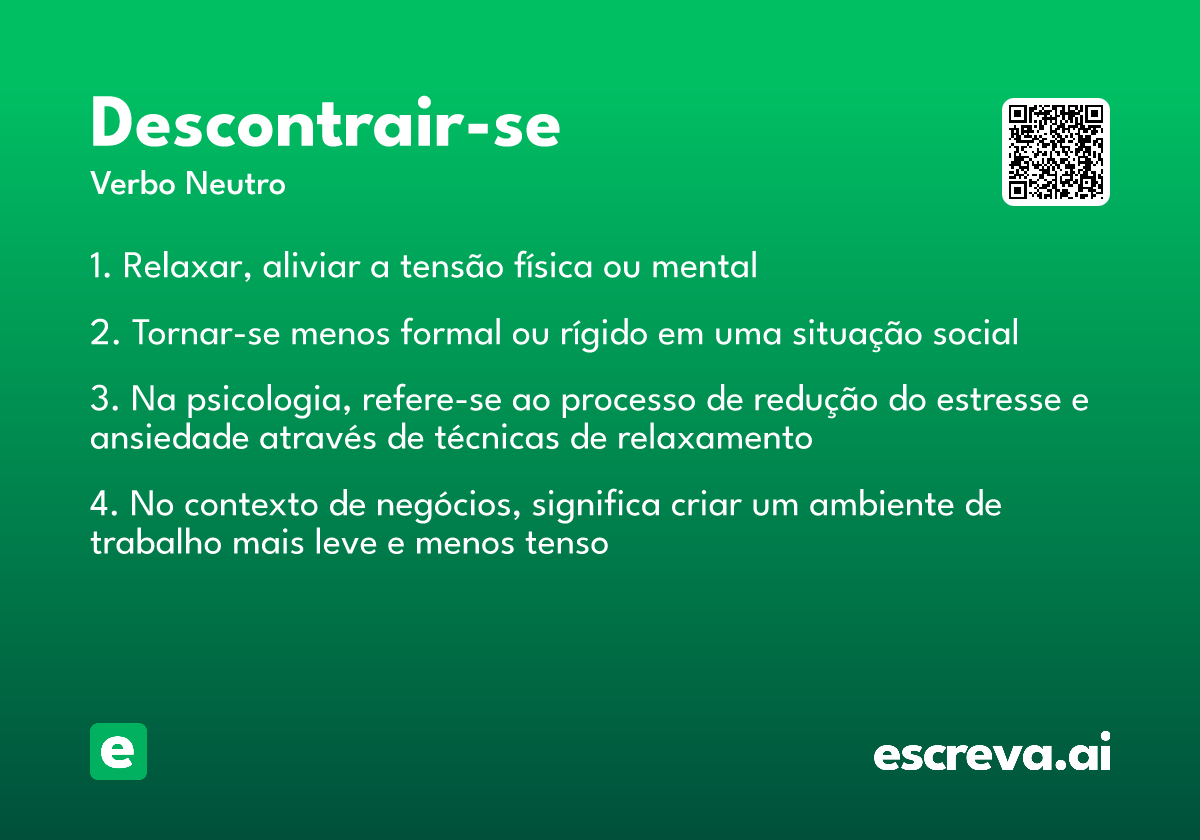 descontrair-se