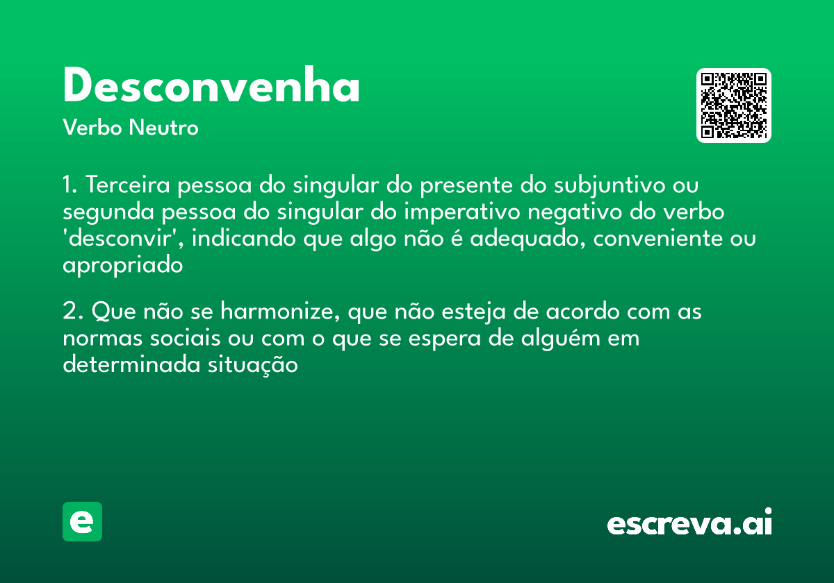 desconvenha