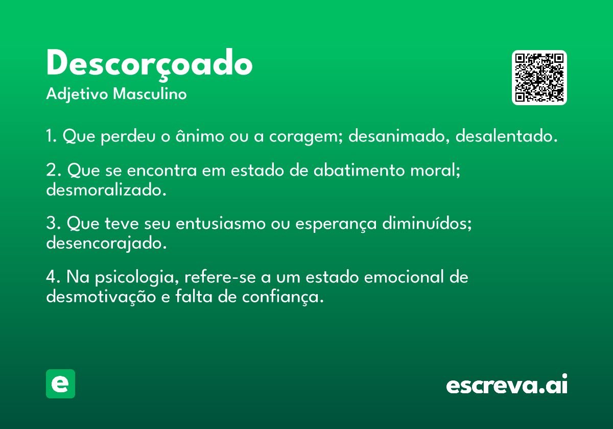 descorçoado