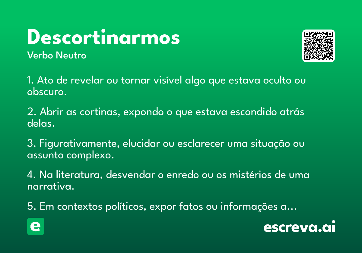 descortinarmos