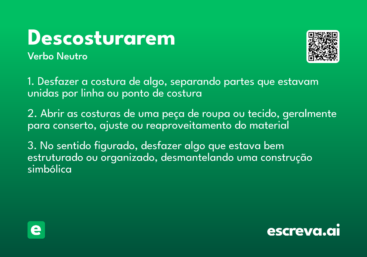 descosturarem