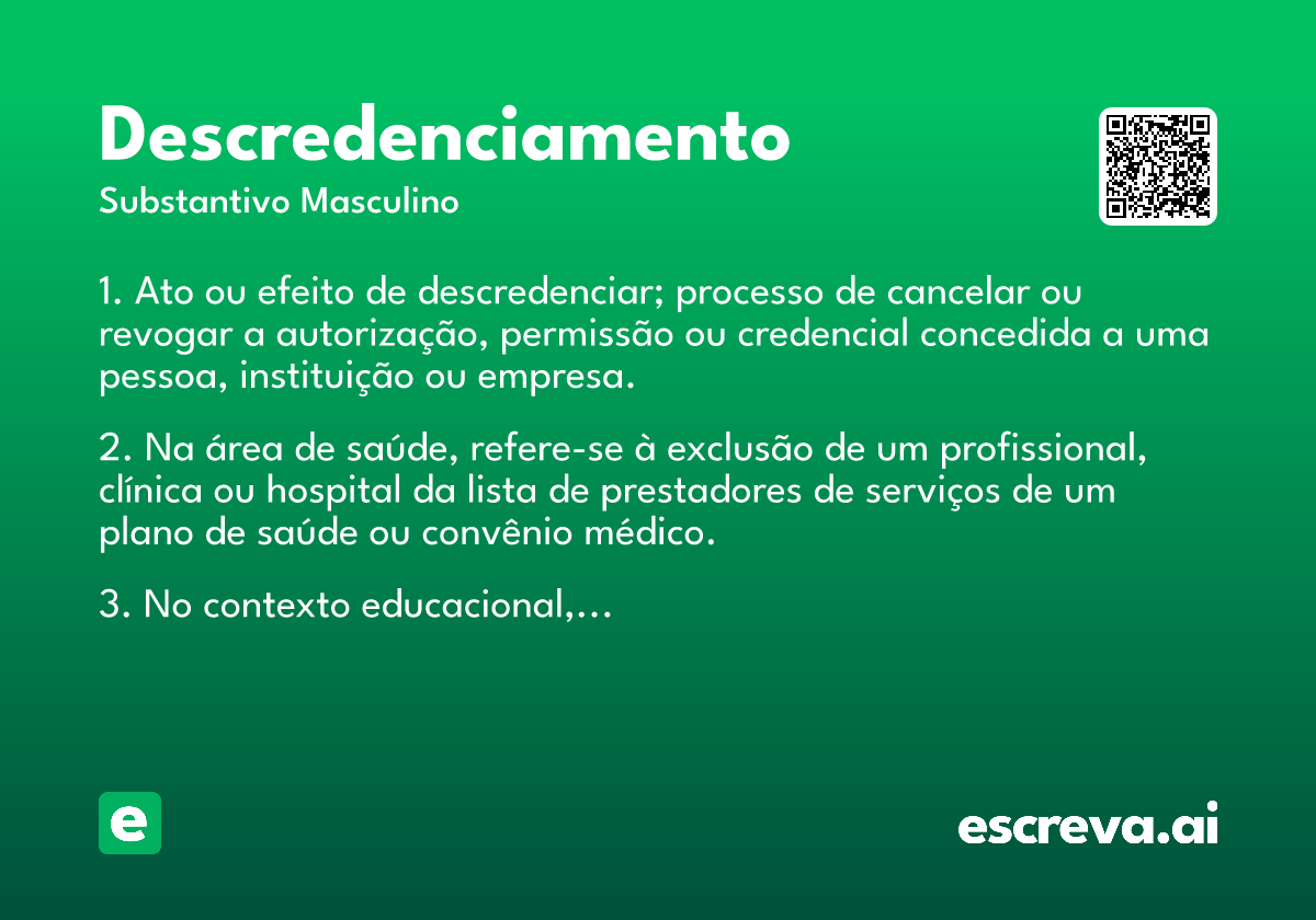 descredenciamento