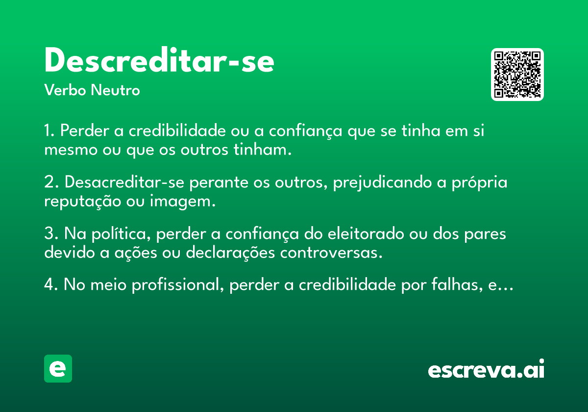 descreditar-se