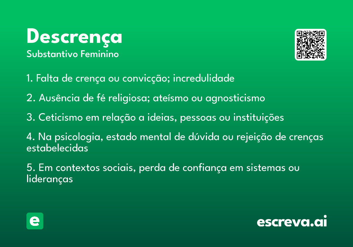 descrença