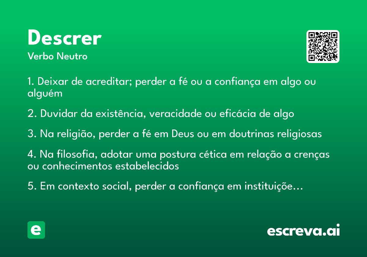 descrer