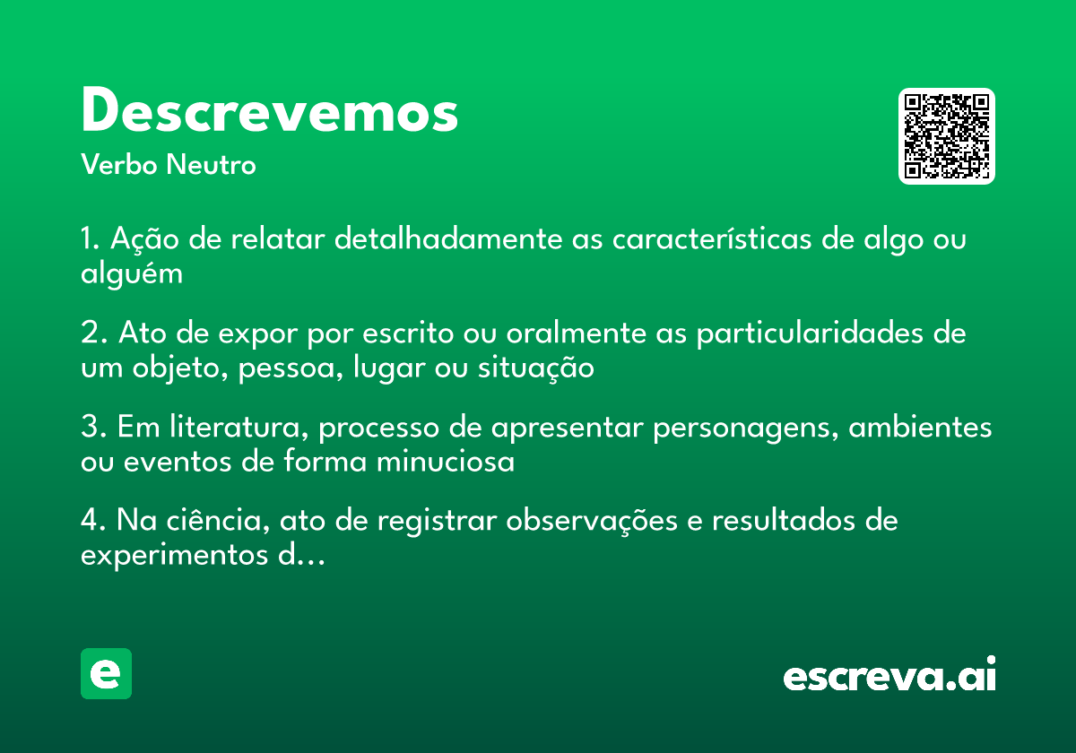descrevemos