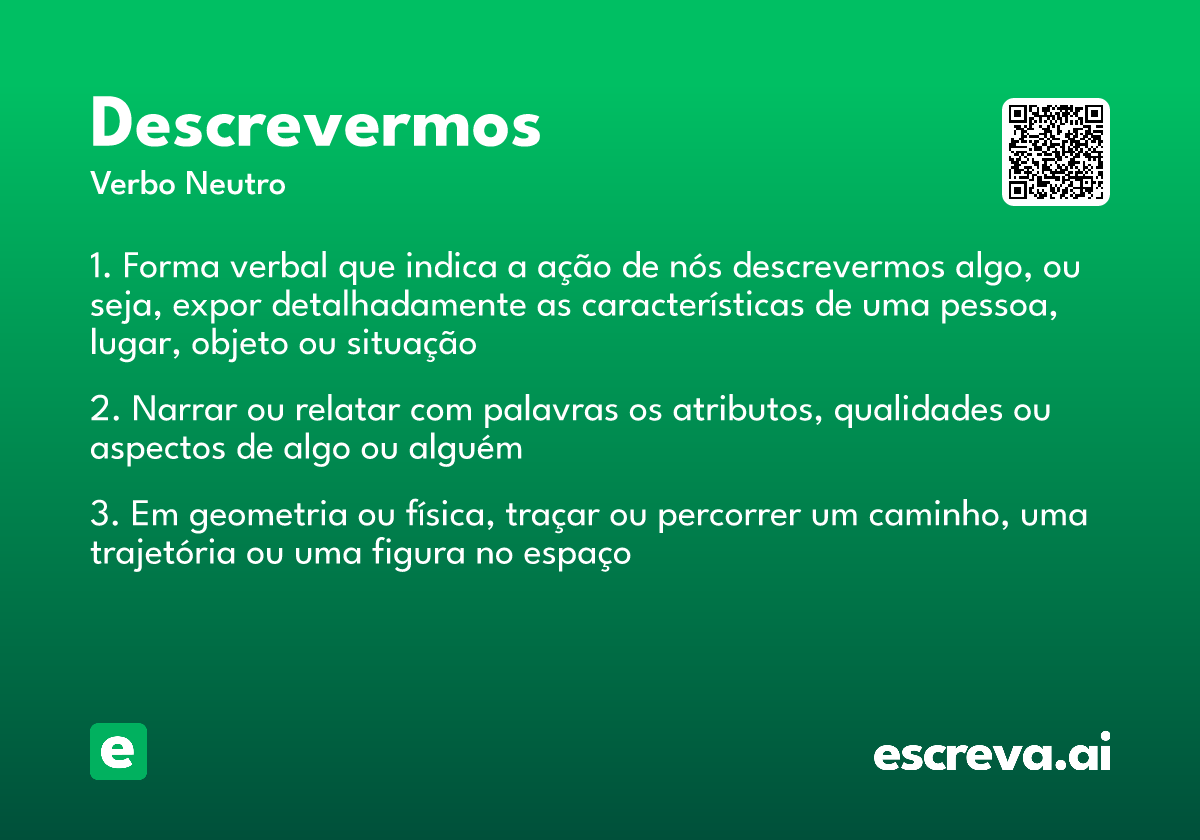 descrevermos