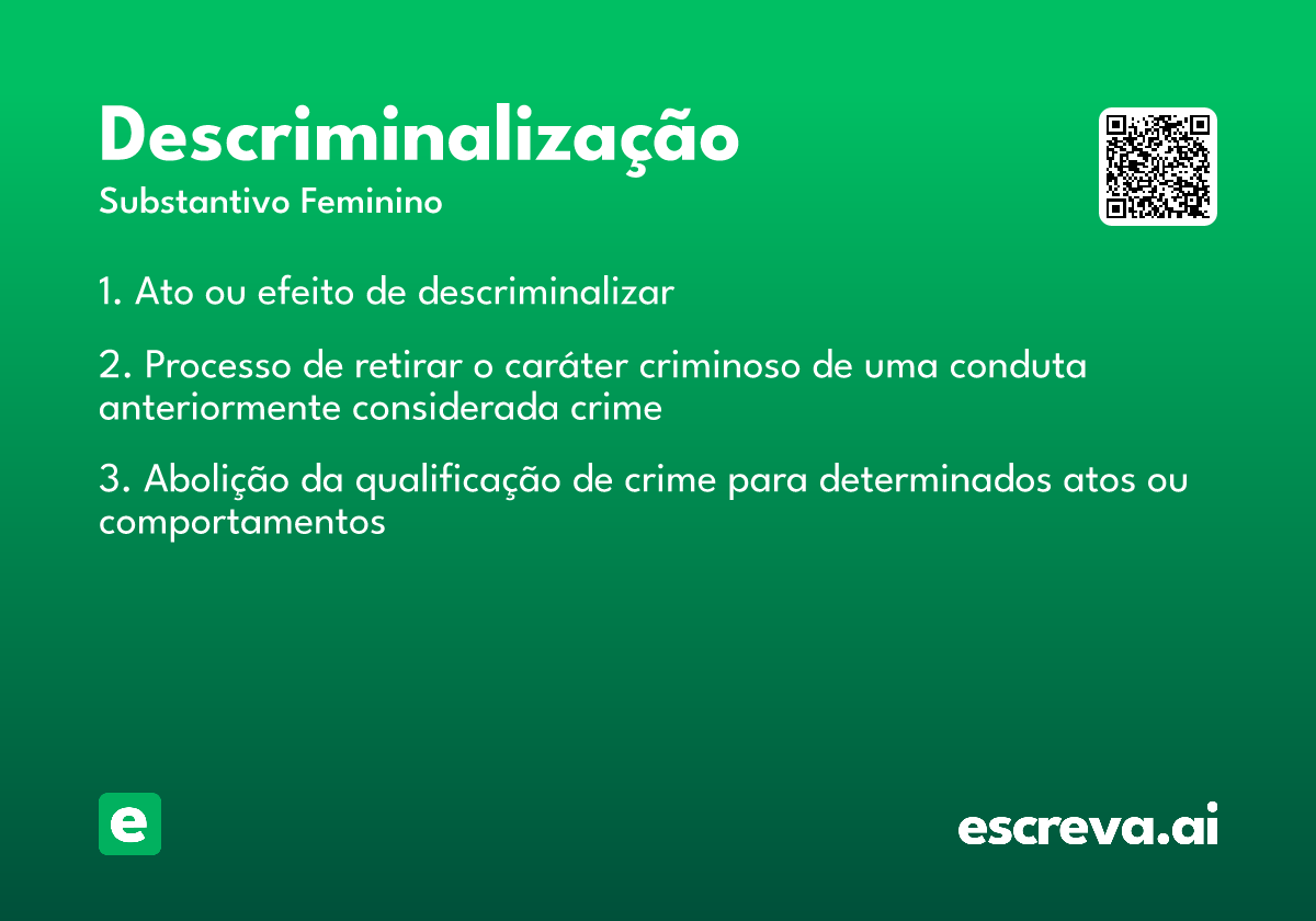 descriminalização