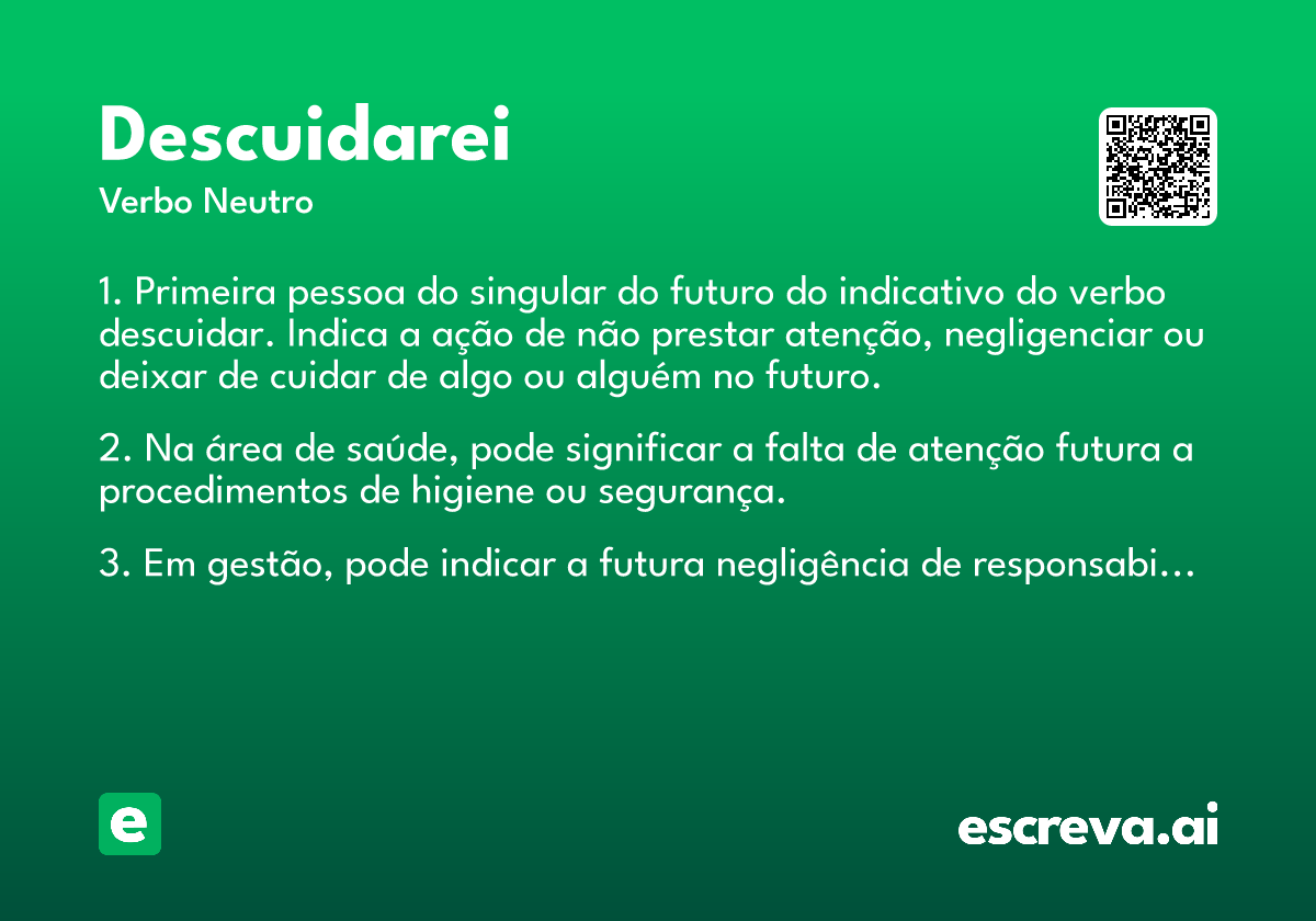 descuidarei