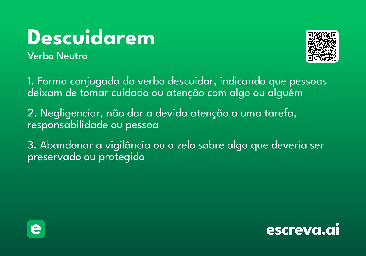 descuidarem