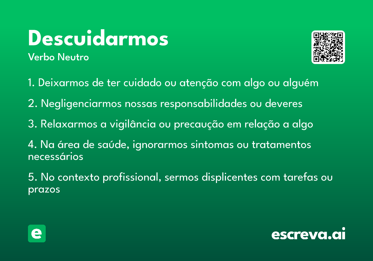 descuidarmos