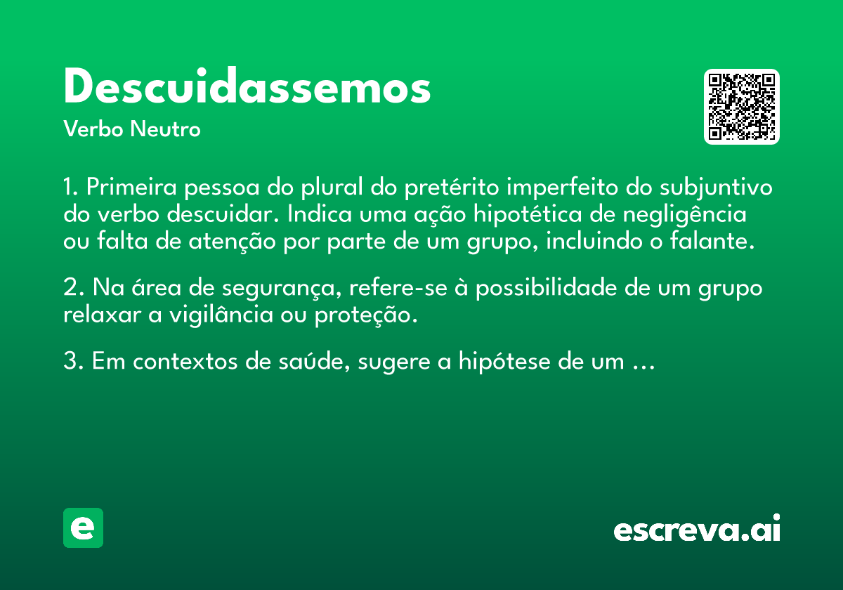 descuidassemos