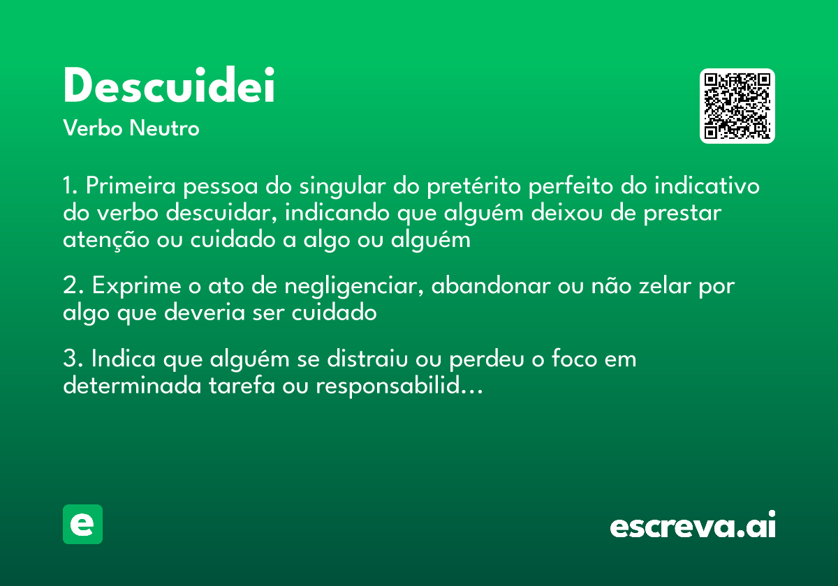 descuidei