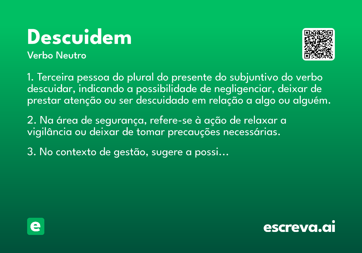descuidem