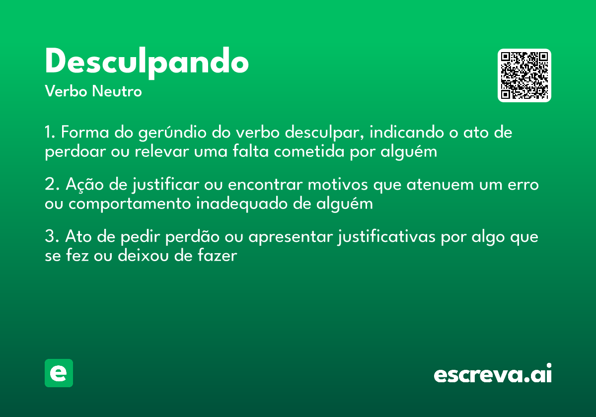 desculpando