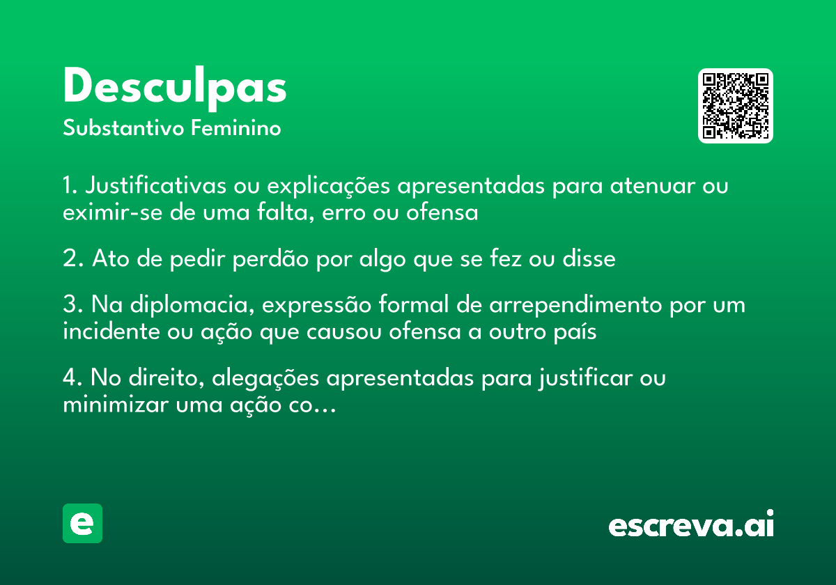 desculpas
