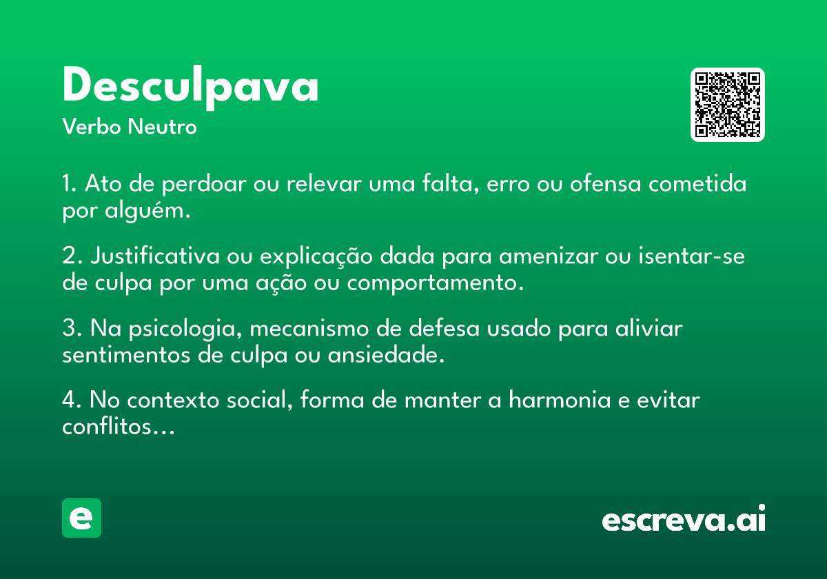 desculpava