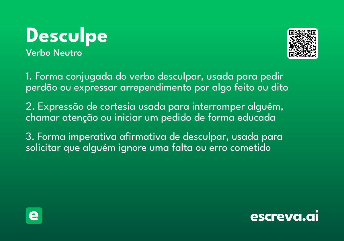 desculpe