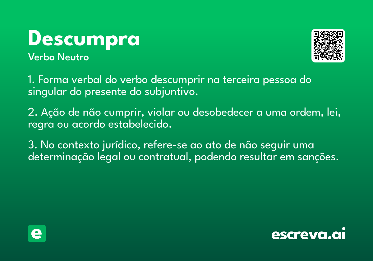 descumpra