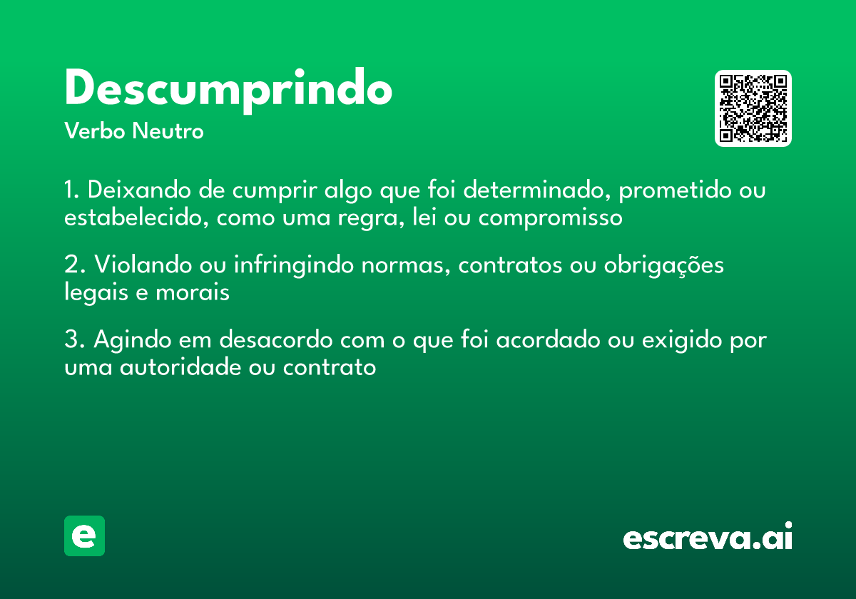 descumprindo