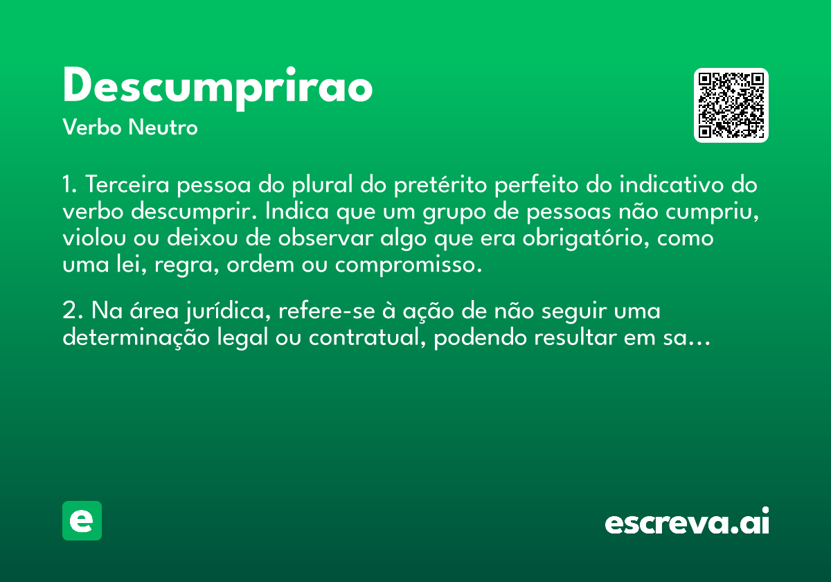 descumprirao