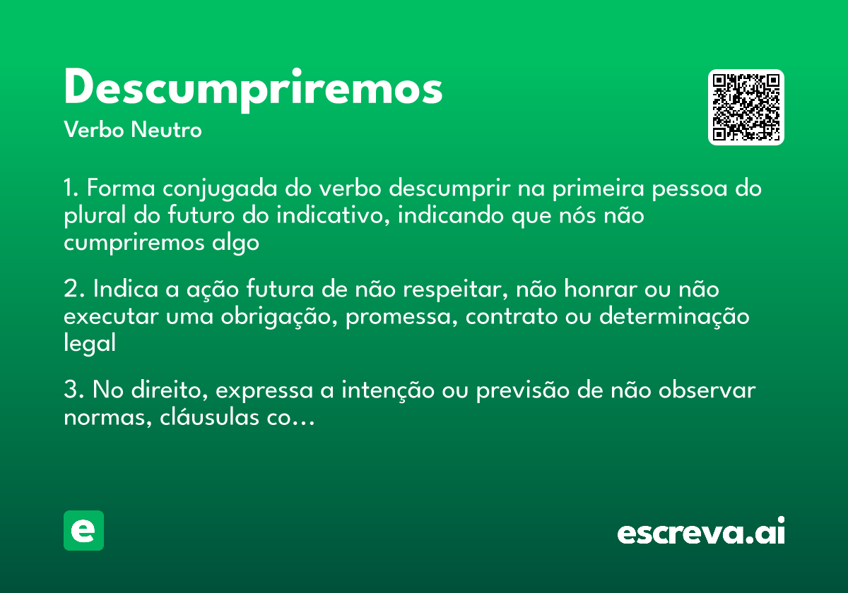 descumpriremos