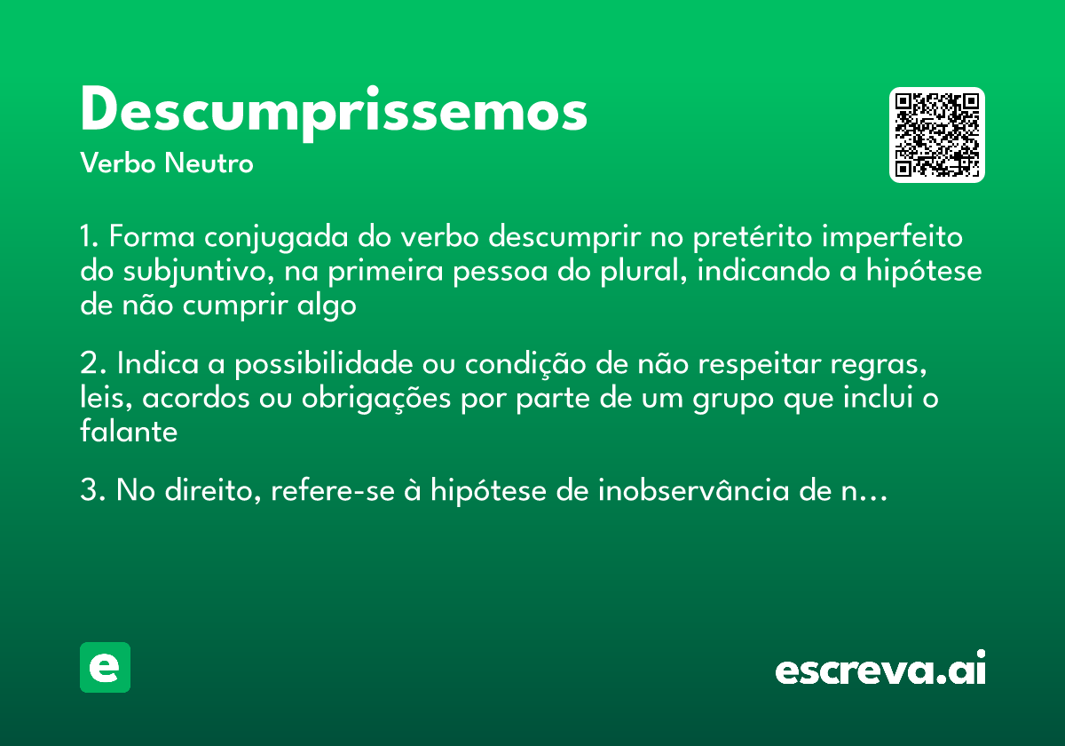 descumprissemos
