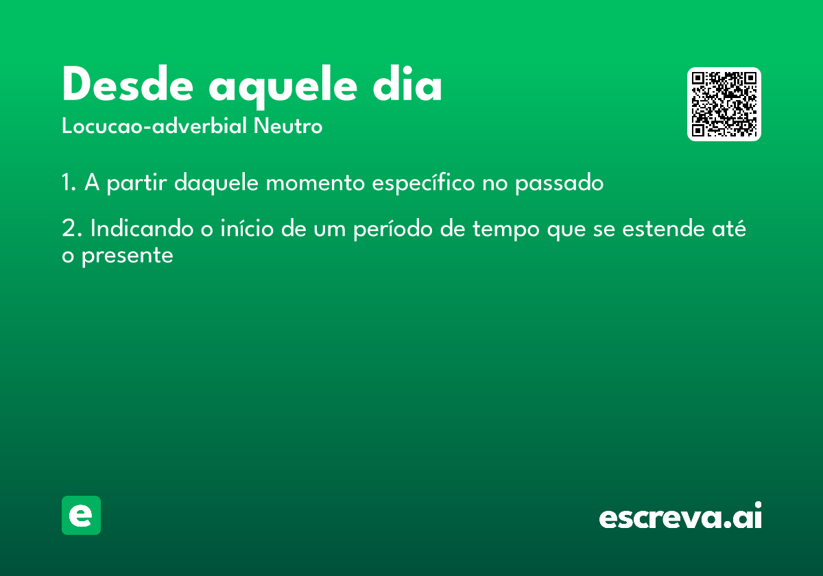 desde aquele dia