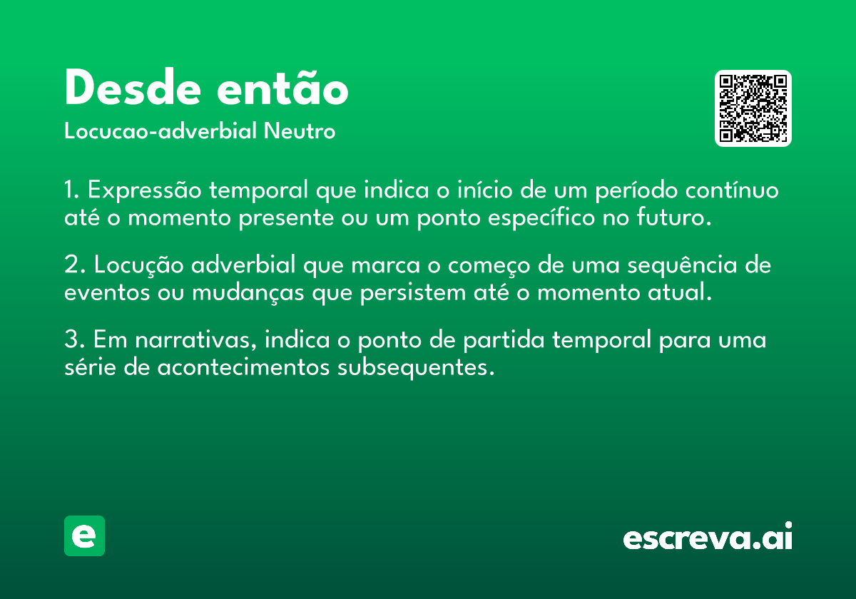 desde então