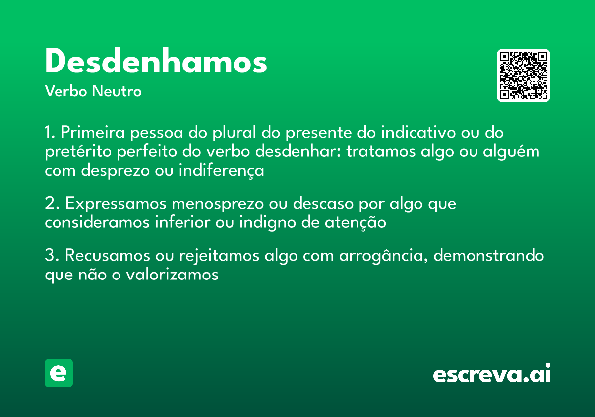 desdenhamos