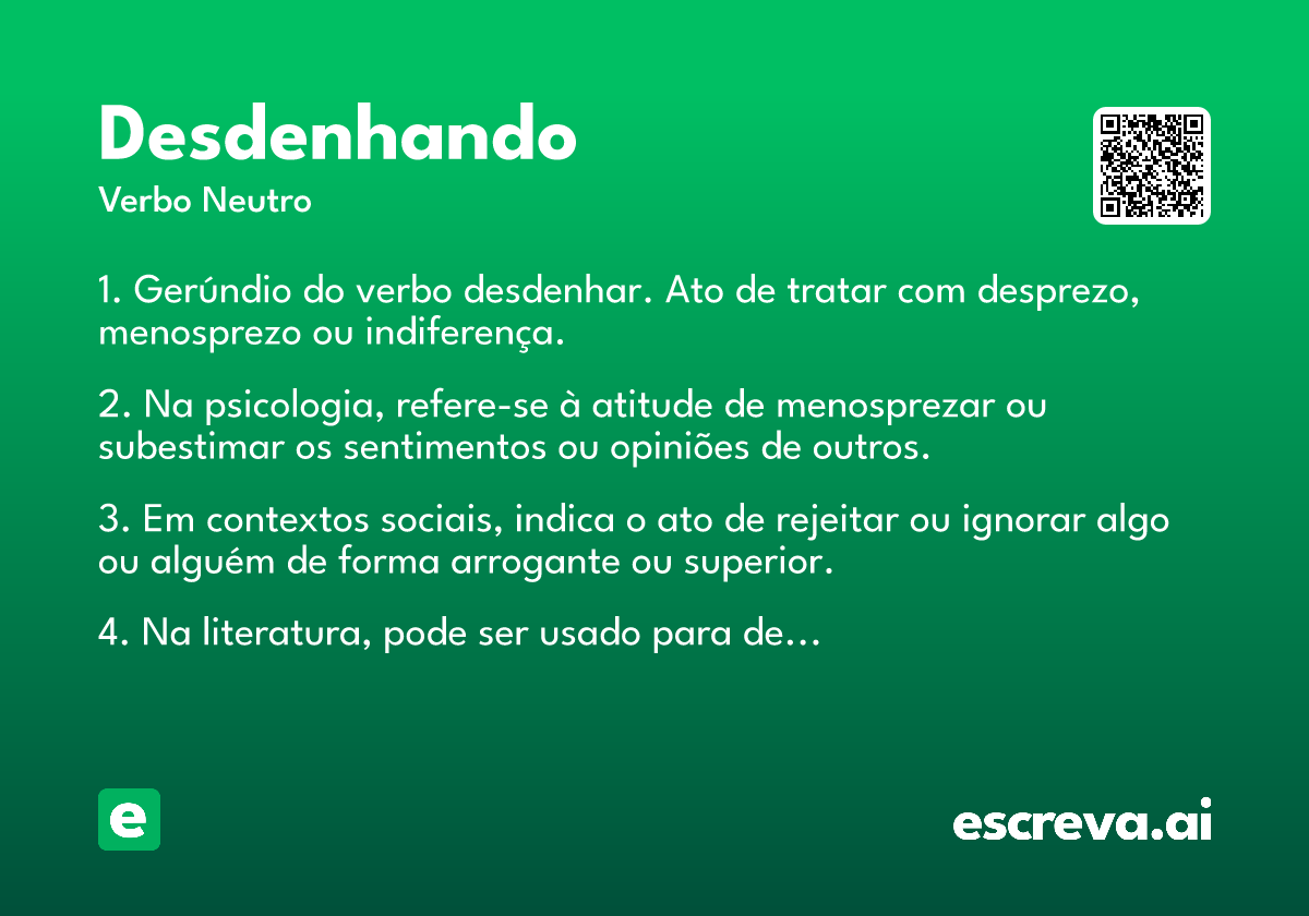 desdenhando
