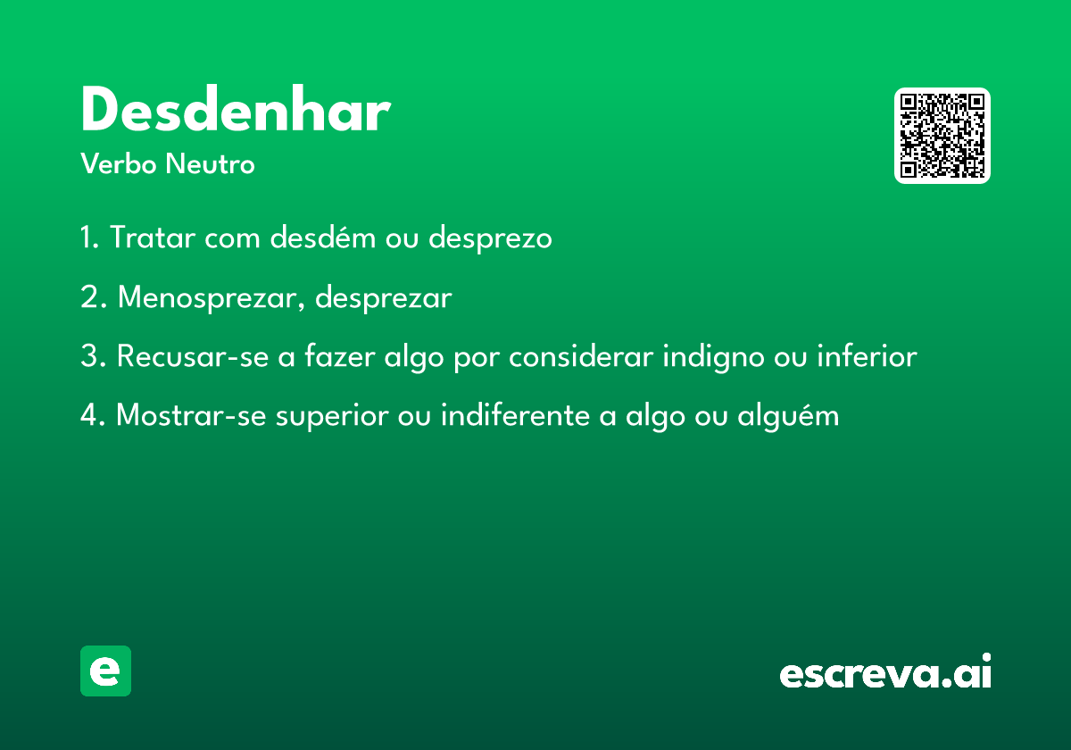 desdenhar