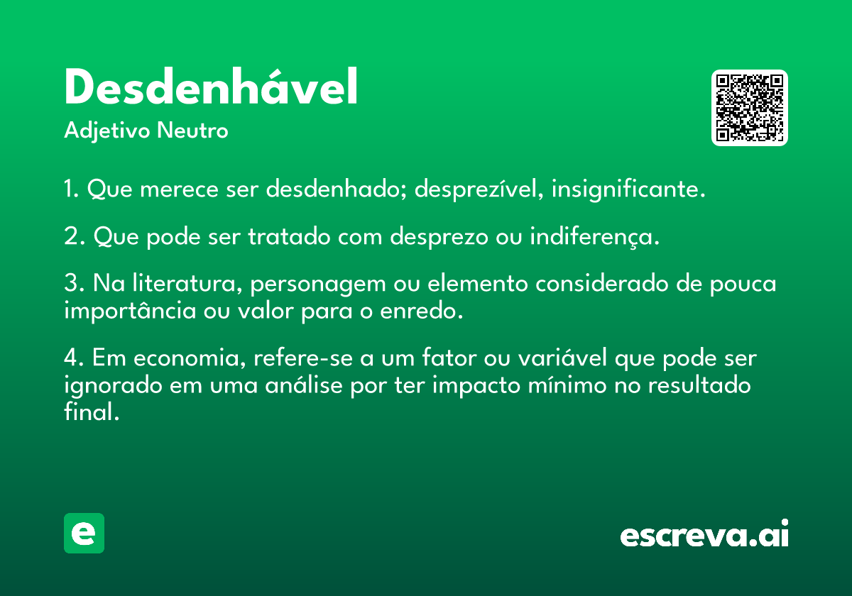 desdenhável