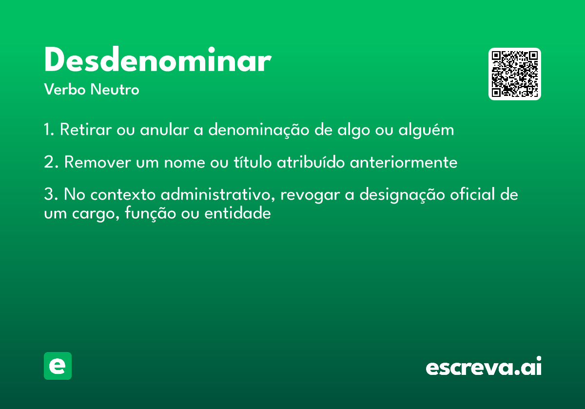 desdenominar
