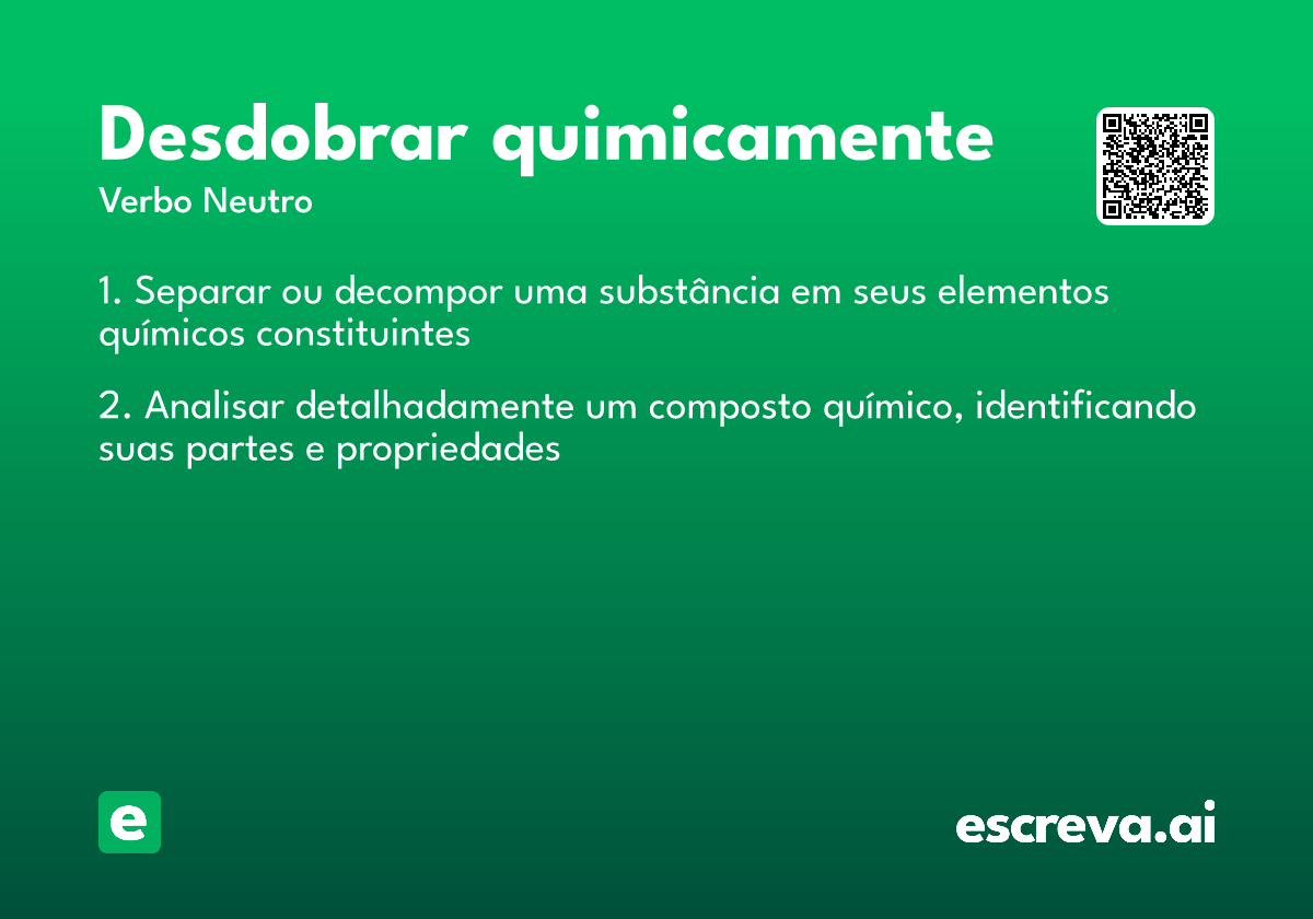 desdobrar quimicamente