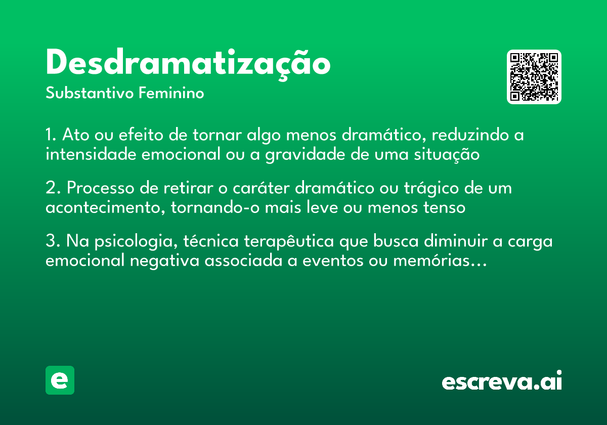 desdramatização