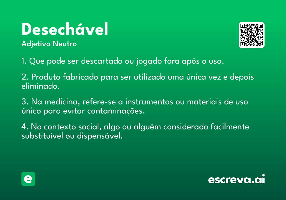 desechável