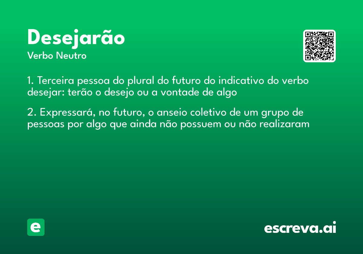 desejarão