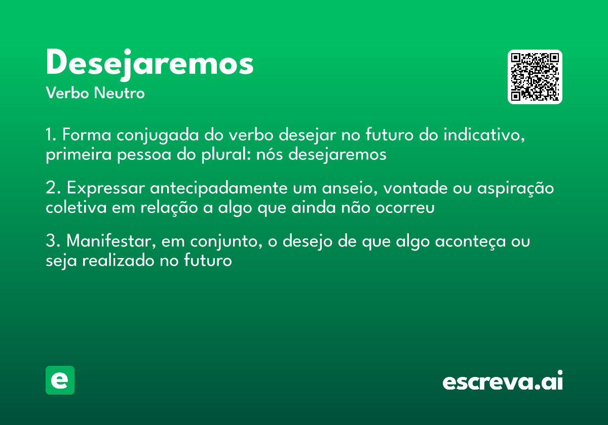 desejaremos